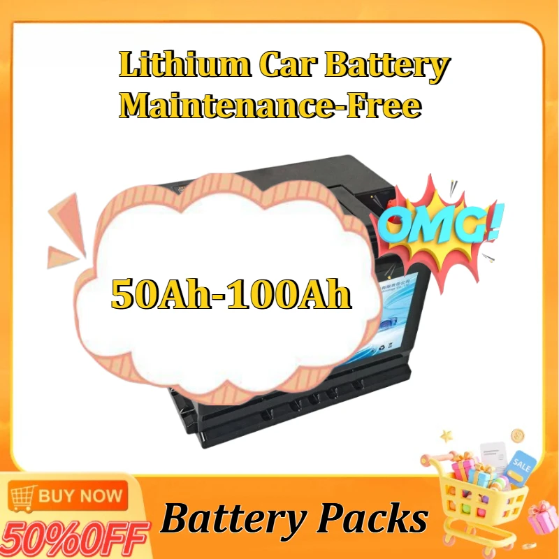 

12V Lithium Car Battery Maintenance-Free High Capacity AGM Start-Stop Replacement Lead-Acid To Lithium Starter Power Supply