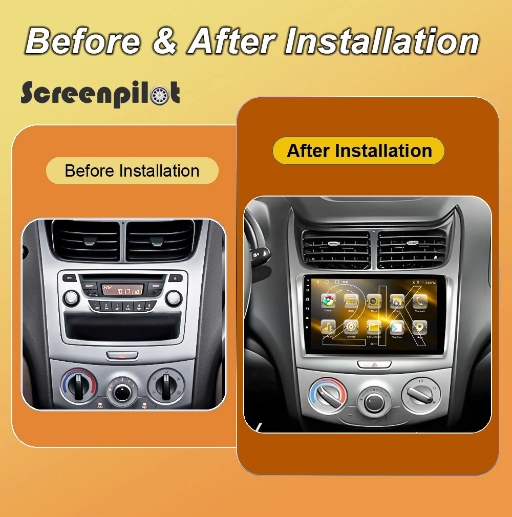 Android 16 For Chevrolet Sail 2009 - 2014 Stereo Head Unit Android Auto Wireless Touch Screen Mirror Link DSP Wifi 2K QLED