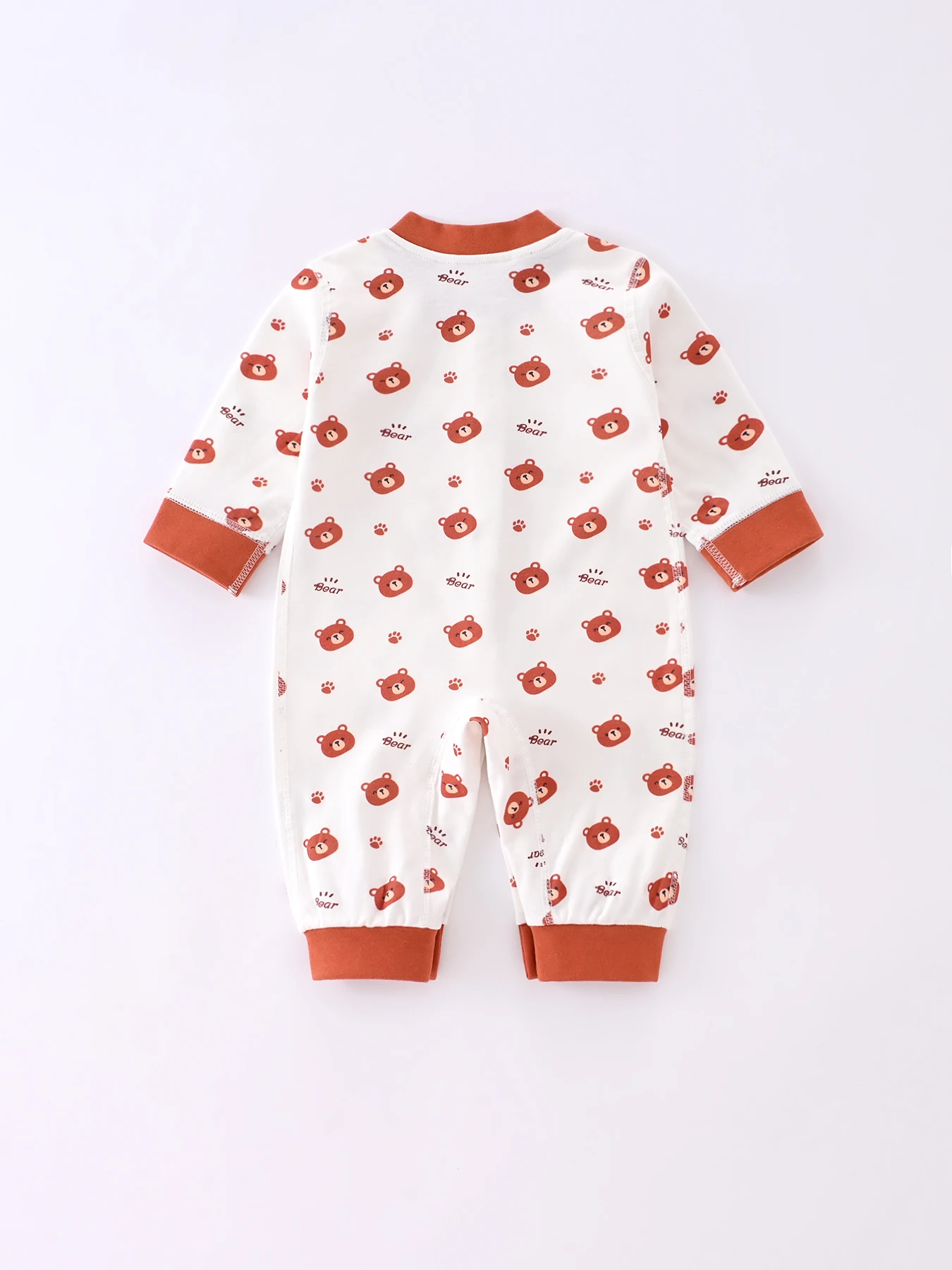 Newborn baby Class A pure cotton foot-wrapped one-piece clothes with feet for 1-3 months, four-season baby clothes
