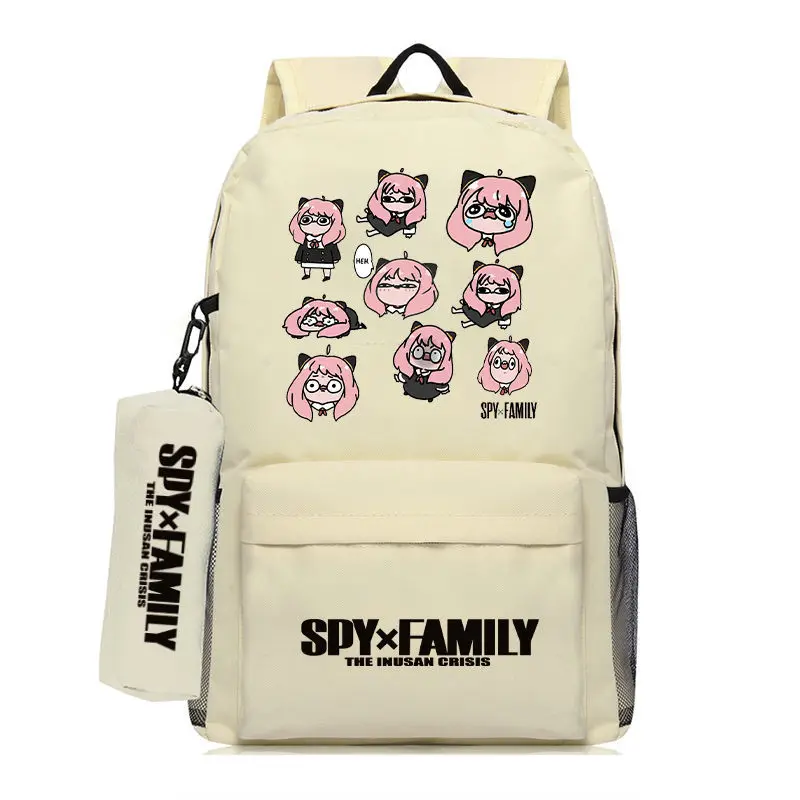 Spy every two yuan animation backpack trend male and female students strong schoolbag cartoon backpack plus pen bag