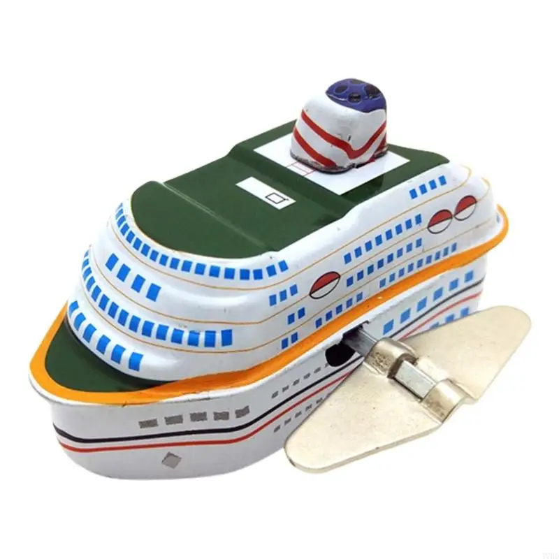 

77HD Classical Tinplate Cruise Ship Toy Nostalgic Clockworks Toy for Home and Office