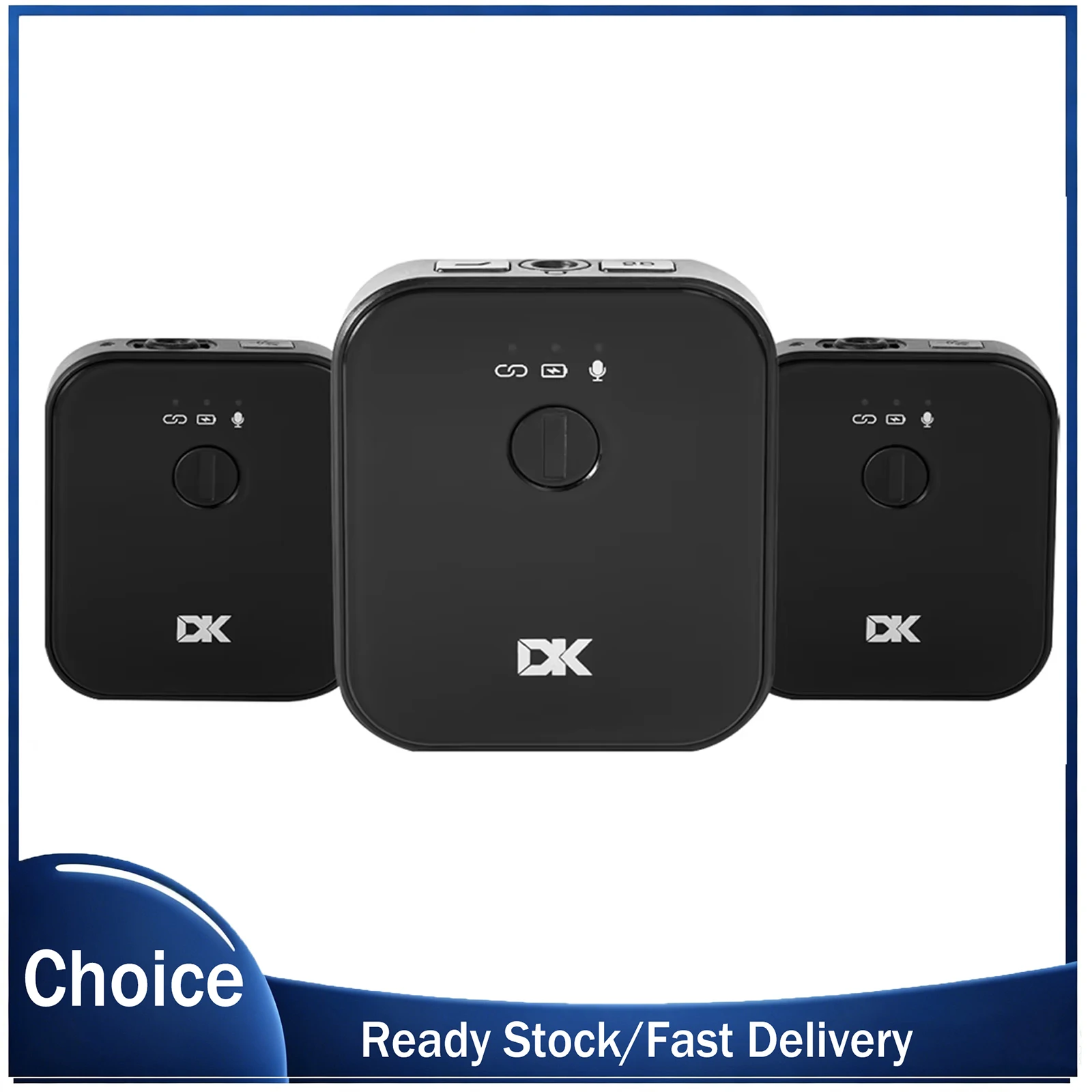 DK MP-9 Wireless Microphone Kit Intelligent Noise Reduction Wireless Lavalier Smart Microphone YouTube Live Video Interview