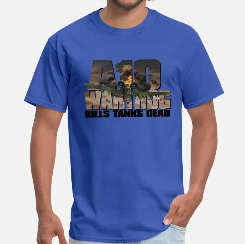 US Air Force Tank Killer A-10 Warthog Attack Aircraft T-Shirt. Summer Cotton Short Sleeve O-Neck Men's T Shirt New S-3XL