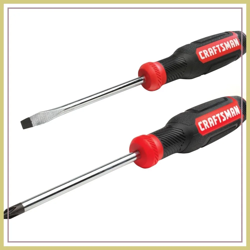 

Screwdriver Set, Bi-material Handle, 2 Piece - Phillips & Flathead