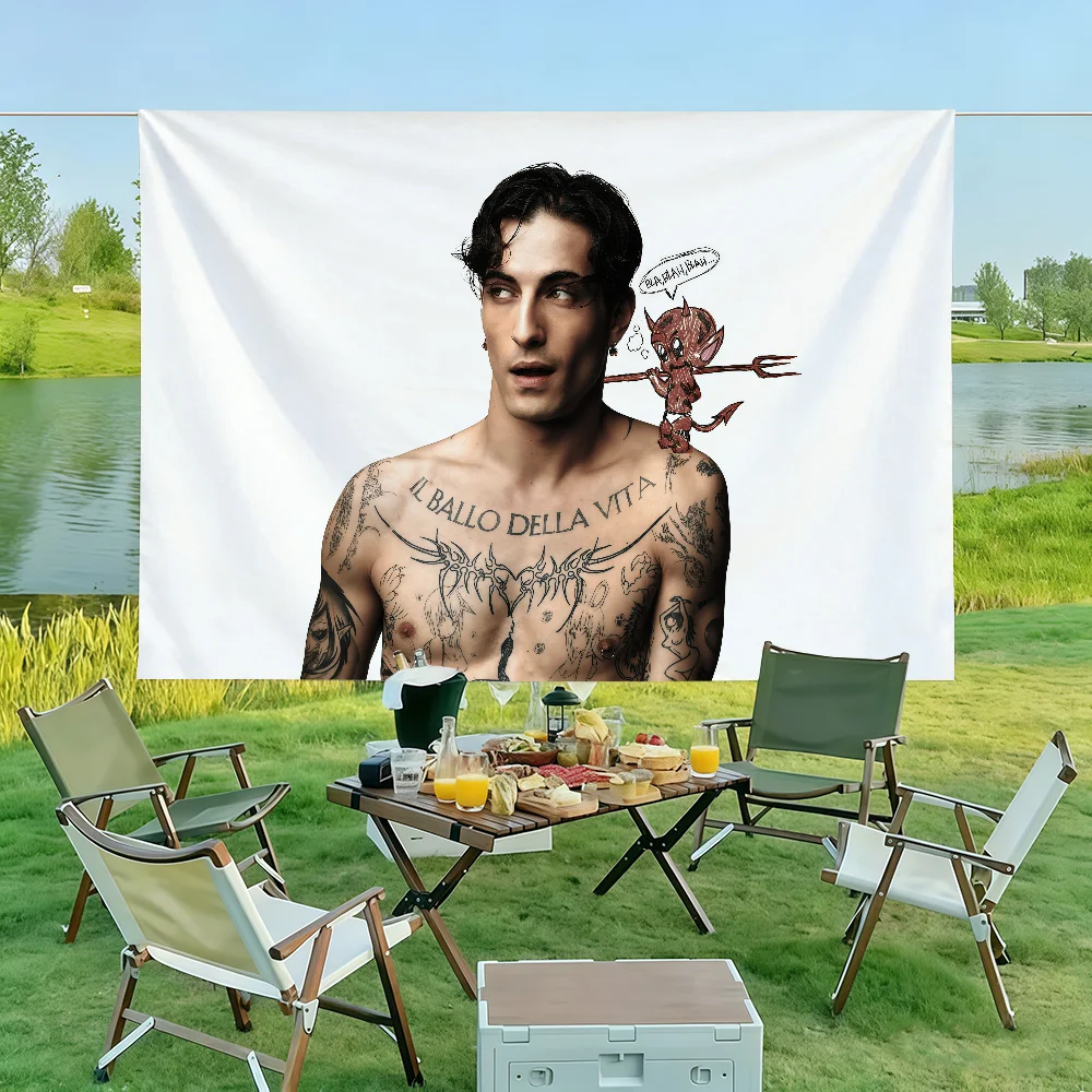 Singer D-damiano David Flag Wall Decorations Home Decor Suitable For Living Rooms Bedrooms Dormitories Parties And Holidays