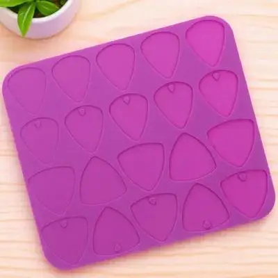 

Guitar Picks Mold Silicone Diy Resin Casting Mold For Epoxy Plectrums Non-Stick Reusable Triangle Pick Craft Jewelry Making