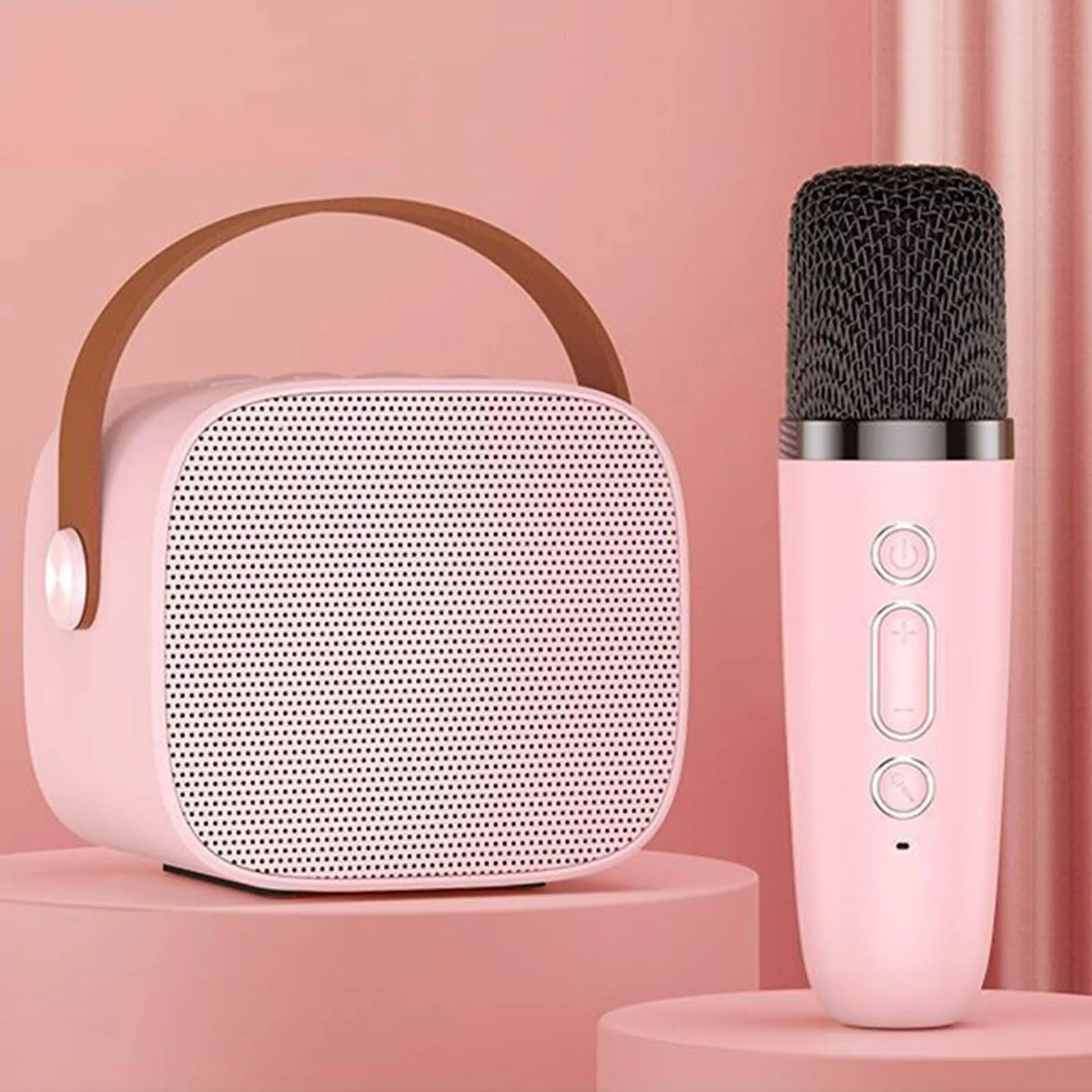 Máquina de Karaoke con micrófono inalámbrico, altavoz portátil compatible con micrófono para niños y adultos, fiesta de cumpleaños en casa