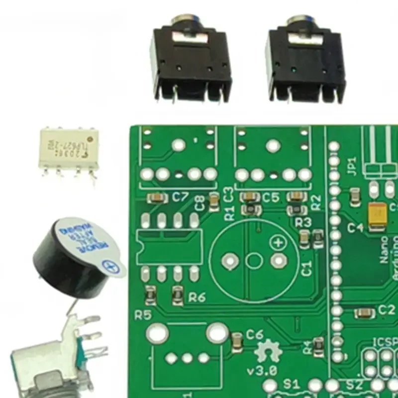 Open CW Keyer MK2 KIT With Metal Case CW Keyer MK2 KIT CW Speed Adjustable From 1 To 999 WPM