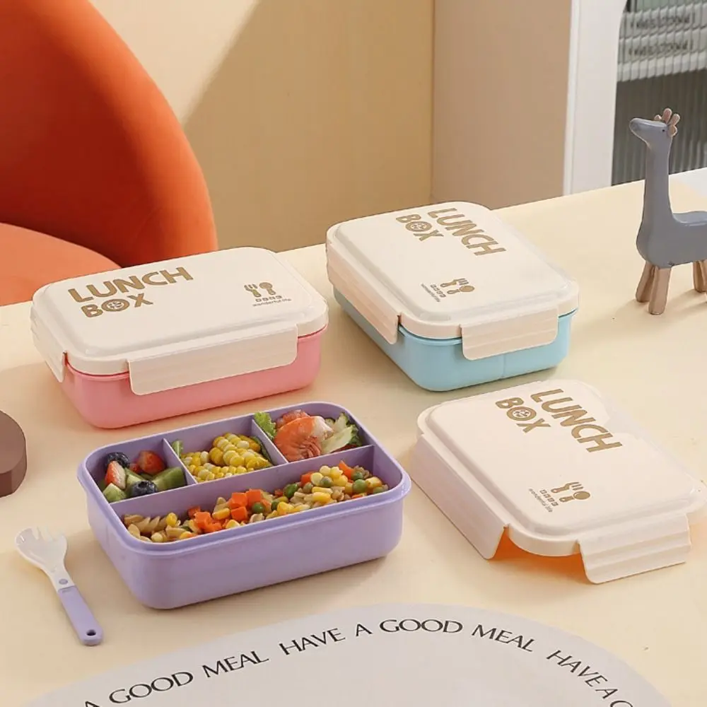 

Посуда, портативный разделенный ланч-бокс, герметичная простая детская коробка для закусок, микроволновая печь с подогревом, экологически чистые контейнеры для хранения еды для дома