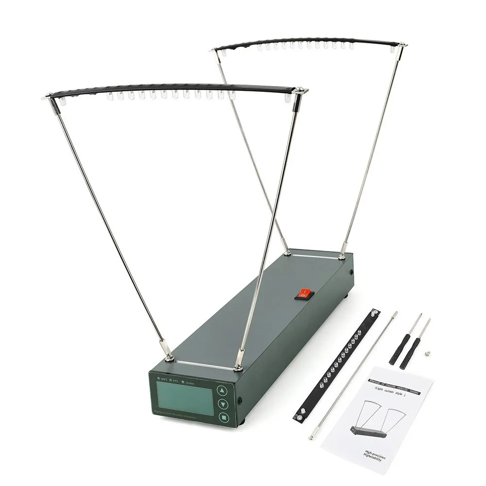 Multi Functional Arrow Speed Chronograph Energy Tester with 36 Data Sets for Arrows Steel Balls and Free Fall Experiments