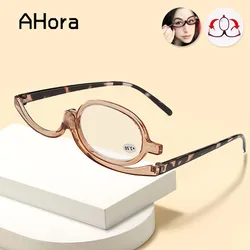 Ahora Multifunctional Makeup Reading Glasses Ladies 180 Degree Rotation Make Up Glasses For Presbyopia Women Eyewear Diopters