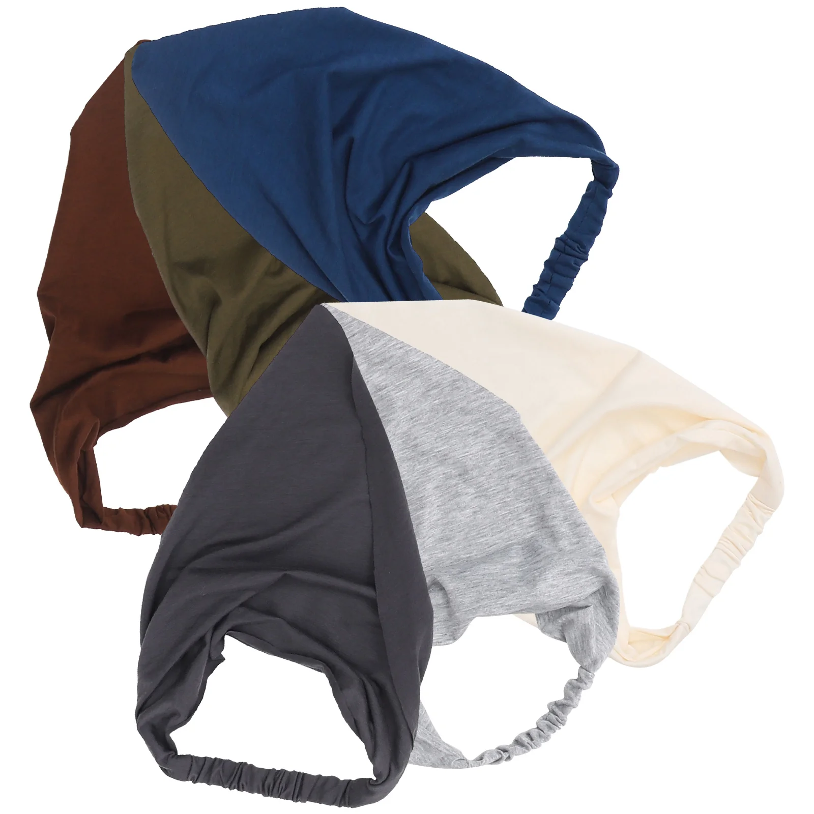 

6PCS Bohemian Hair Head Bandana Bandana Women Elastic Headband Gray Beige DarkGray Brown Bandanas For Women Hair Scarf Blue