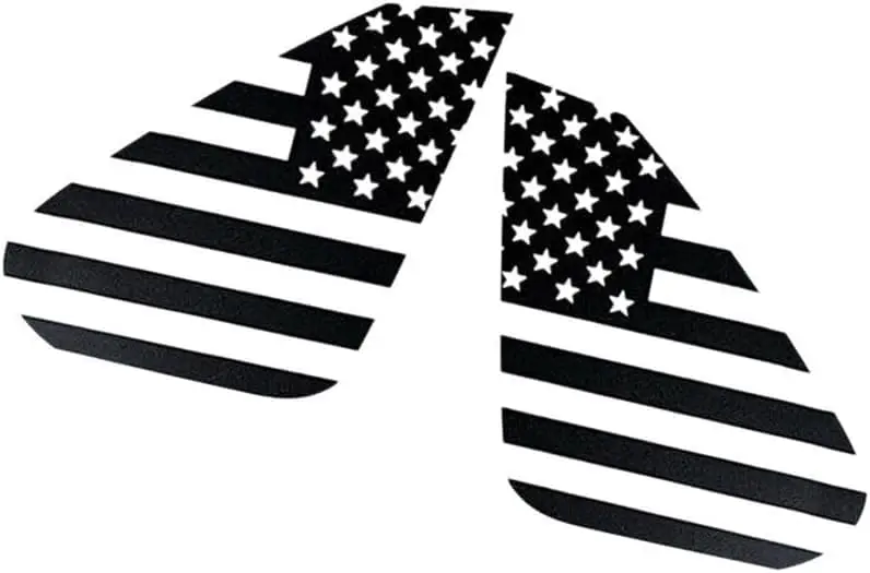 American Flag Window Decal Sticker Matte Black for Toyota Rav4 2019 2020 2021