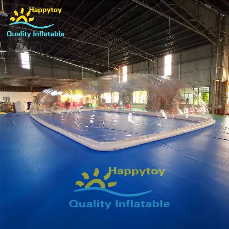 高品質インフレータブルプールドームフロート屋外スイミングプールクリアカバーテント（送風機付き）