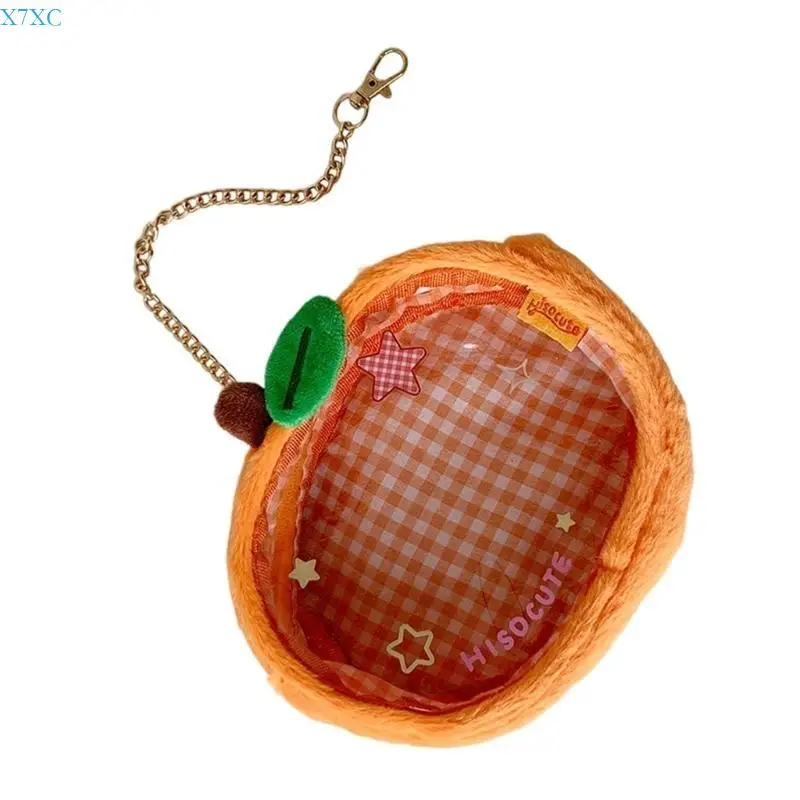 

X7XC Portable Doll Storage Bag Carrying Case Clear Figure Display Bag with Keychain