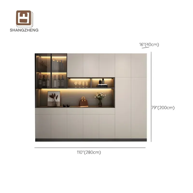 Custom Luxury Home Bar Furniture Modern Handmade Wine Rack Living Room Display Stand High End Glass Holder