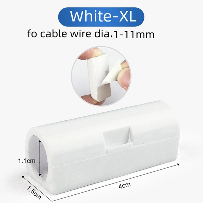 Cable Organizer Clip Snap Drop Wire Holder Cord Management Self-Adhesive Cable Fixed Clamp Deak Wiring Accessory [lMr A83]