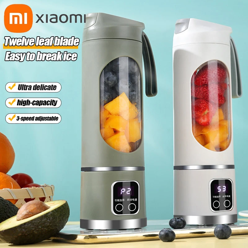 

Xiaomi New Household Charging MINI Crushed Ice Electric Juicer Powerful Motor 450ML Large Capacity Digital Display Juice Cup