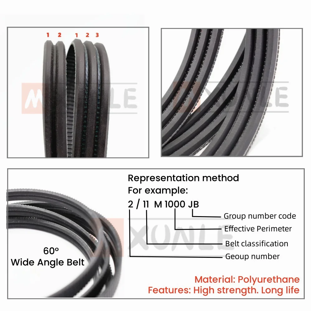 2/11M,3/11M Polyflex JB Joined Wide angle band 975JB 1000JB 1030JB 1060JB 1090JB 1120JB 1150JB ~1250JB For Mechanical Equipment