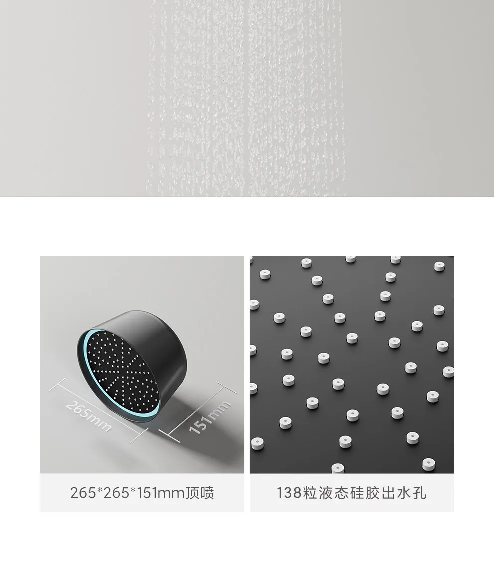Hidden Wall-Mounted Thermostatic Shower - usage example