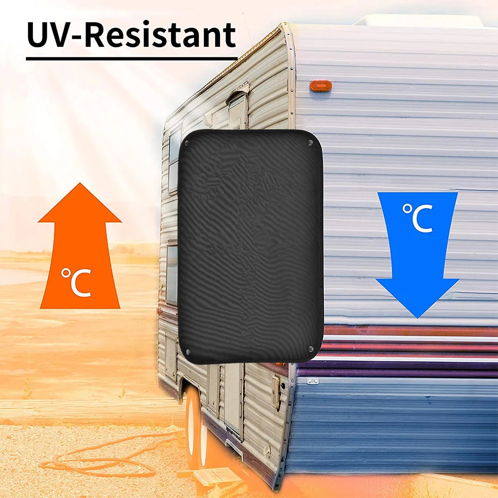 

RV Door Window Shade Privacy Window Covering Heat Insulation Shield UV Protection 16x24.75" Camper Door Window Cover