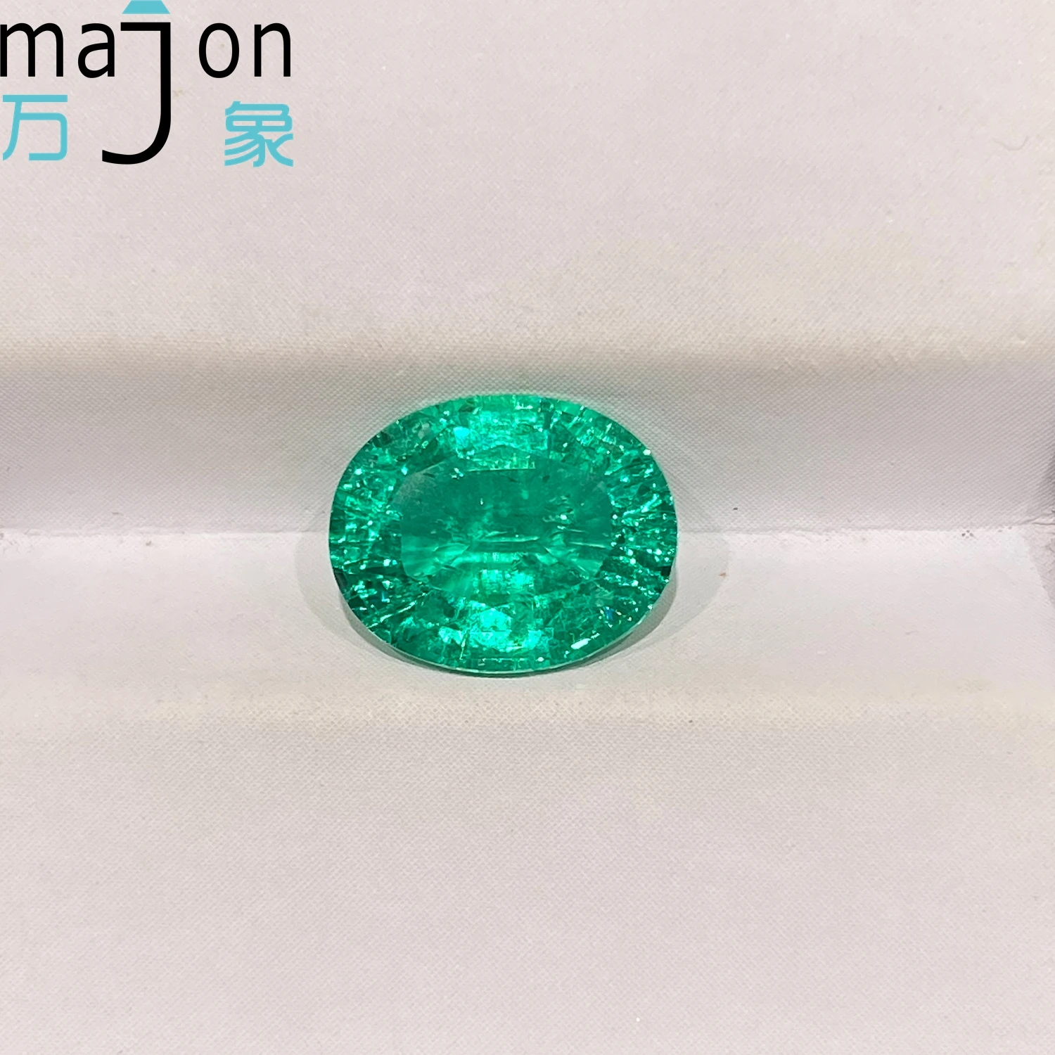 

2.4CT Oval Shape Lab Grown Emerald Loose Gemstones Synthetic Columbia Emerald Stone With AGL Certificate for jewelry