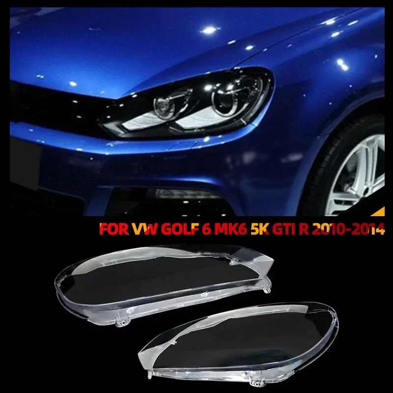 

For VW Golf 6 MK6 GTI R 2010-2014 Transparent Lampshade Headlamp Shell Cover