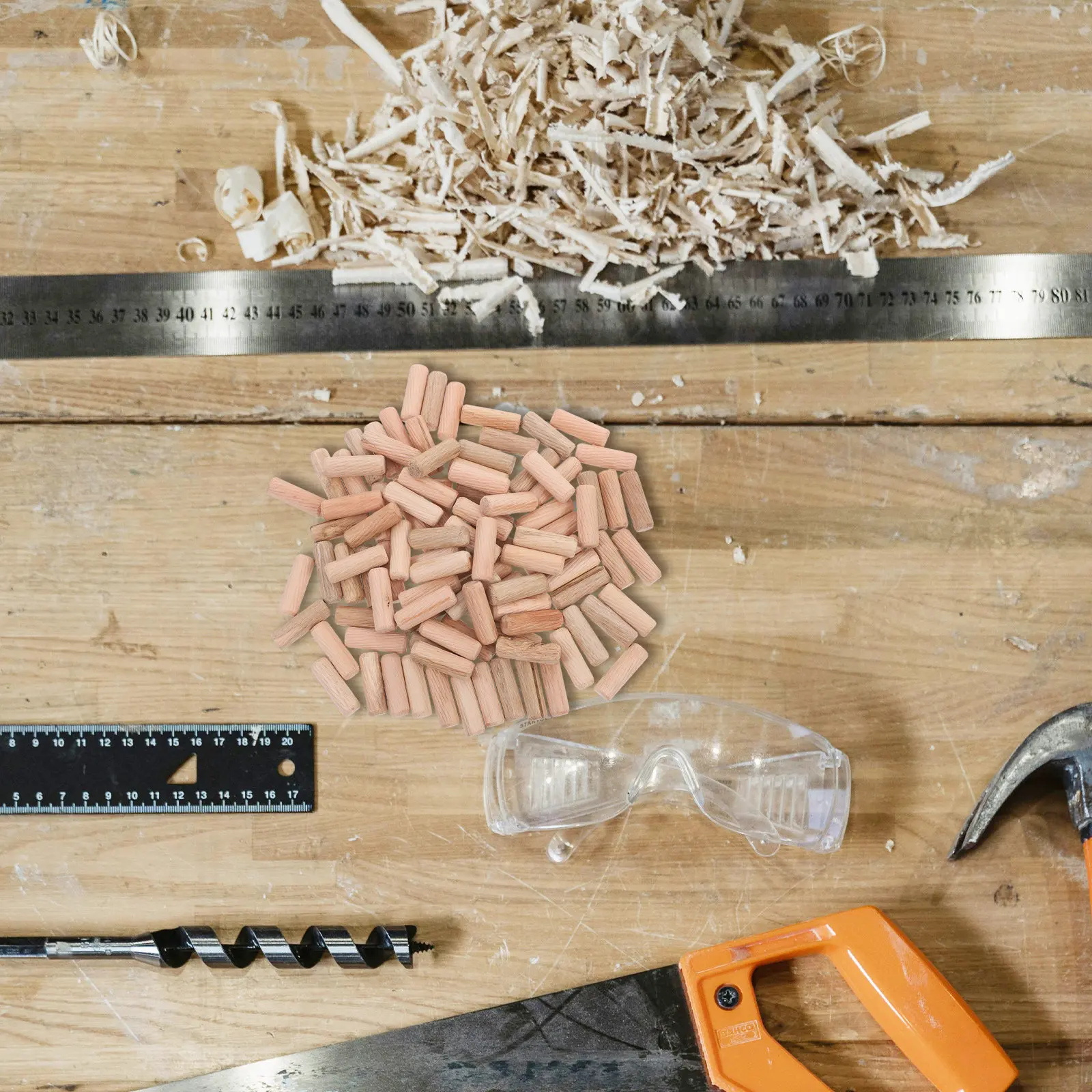 

100 шт. деревянных дюбелей диаметром 10 мм, гладкие, из твердых пород дерева, для сборки мебели, рукоделия, деревянные штифты, деревянные палочки