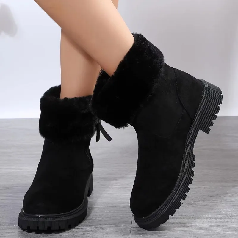 Winter Women Snow Boots Plus Velvet Warm Ankle Boots Women 2024 New Large Size Platform Cotton Shoes for Women Zapatos De Mujer