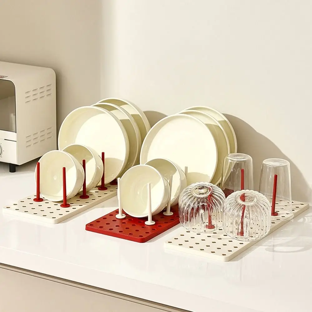 

Telescopic Dish Plate Drying Rack Removable Adjustable Bowl Storage Rack Space Saving Plastic Cup Drying Rack Desktop
