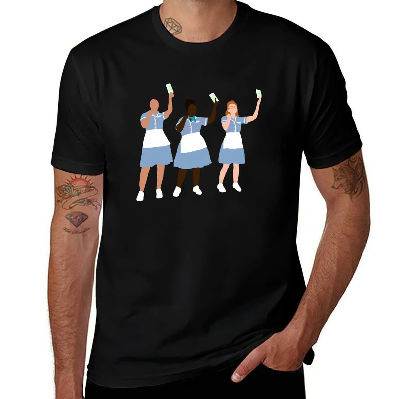 Opening up T-Shirt Casual Trendy Short Sleeve T-Shirt