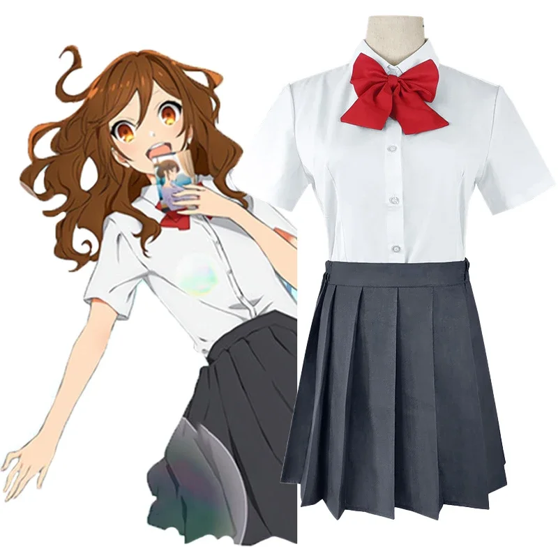 Anime Hori San To Miyamura Kun Cosplay Hori Kyouko Costume Women Sailor JK Uniform School Skirt Halloween Carnival Party Suit