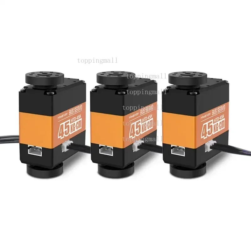Hiwonder HTD-45H Servo robô de alta torque de eixo duplo de 45 kg com interface de barramento serial