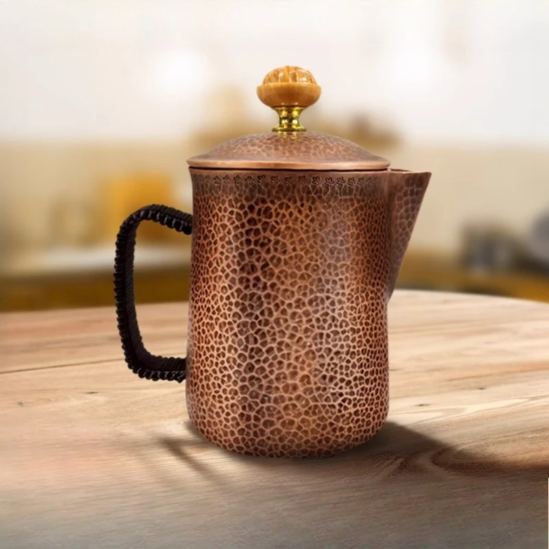 

Pure handmade copper pot Pure copper coffee pot Milk teapot Copper teapot Tea set