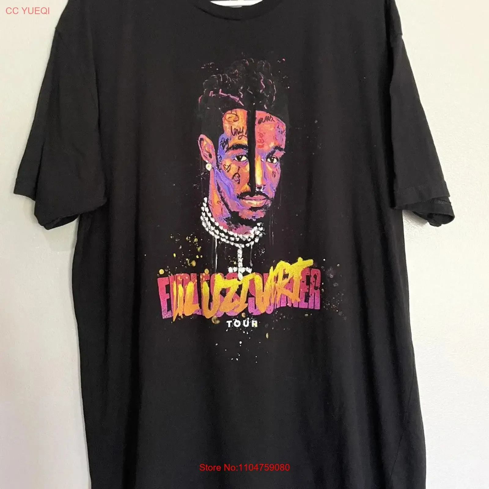 Vtg Endless Summer Lil Uzi Vert Cotton Black S 5XL T Shirt XS242 vintage Washed Casual Breathable streetwear Stylish Slightly