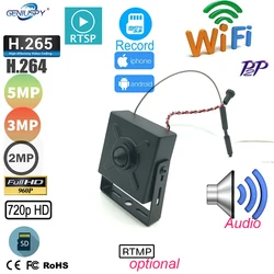 IMX307 IMX335 1080P 5MP Camhi Smallest Pin hole RTSP Mini WIFI IP Camera P2P On vif RTMP SD Card Slot Wifi AP Wireless Cam Audio