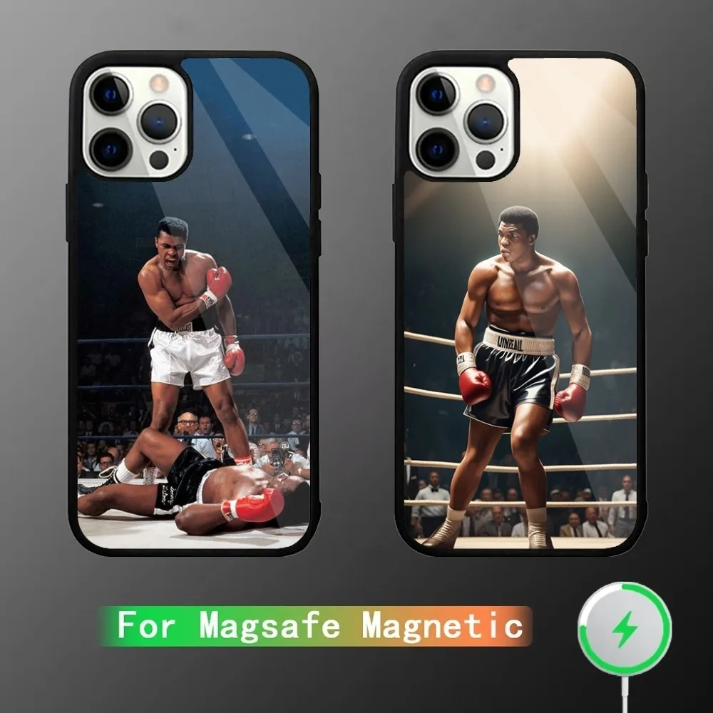 

M-Muhammad Ali Phone Case For iPhone 15,14,13,12,11,Plus,Pro,Max Mini Magsafe Magnetic Wireless Charging