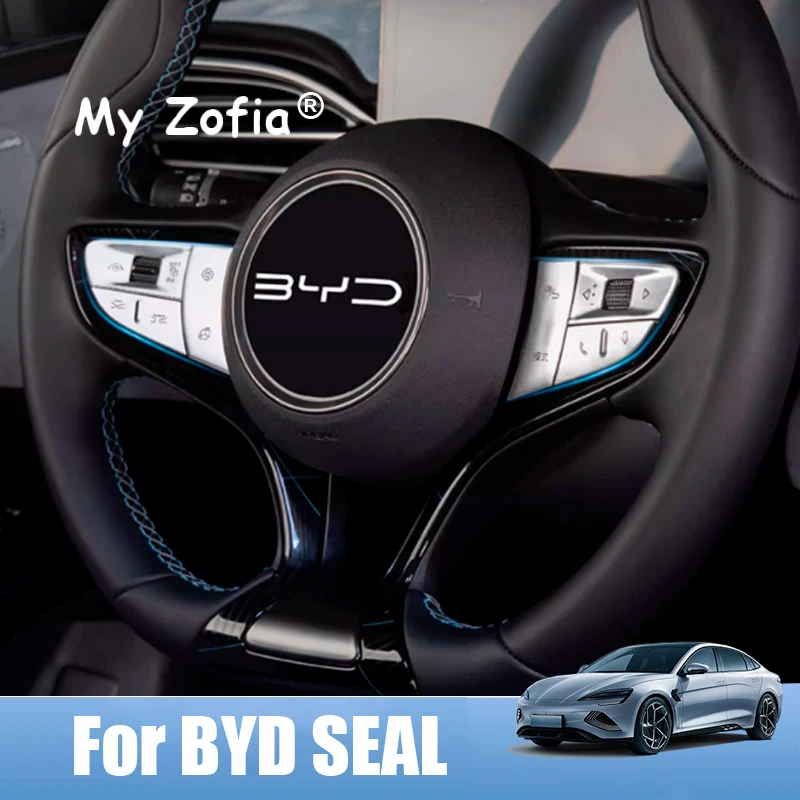 

For BYD Seal EV 2023 2024 2025 Car Button Trim Sticker Anti-Scratch Center Console Gear Shift Button Cover Accessories