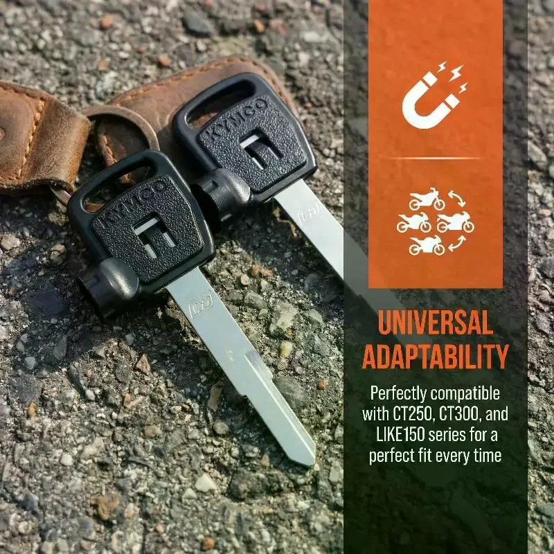 1Pcs Blank Key Motorcycle Replace Uncut Keys For KYMCO Scooter Magnet Anti-Theft Lock CT250 300 400 Racing Kcc Acc Dynamic