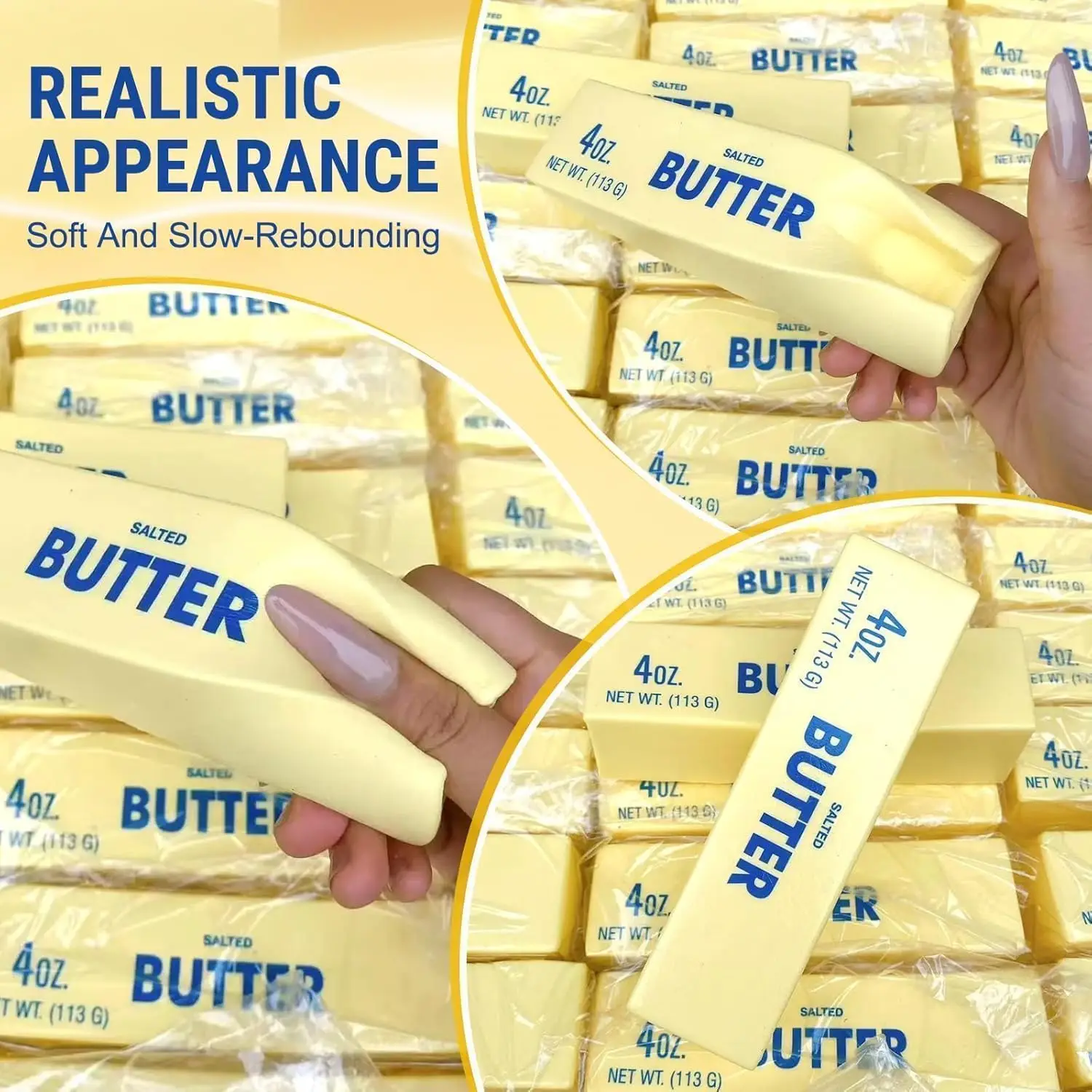 Slow rising soft butter stick toy for relieving stress and calming tabletop decorations&party gifts for adults and children