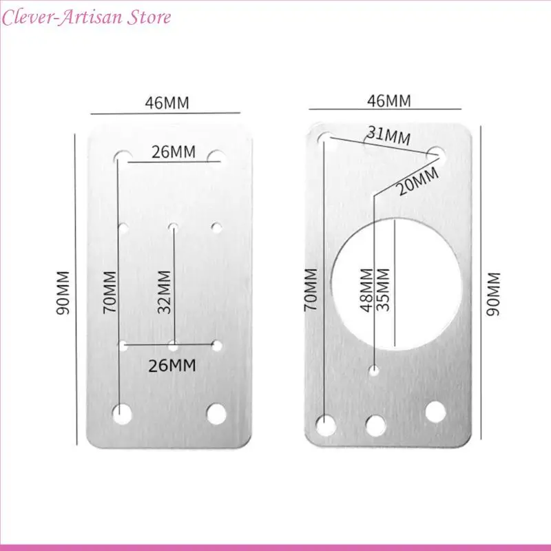 E06B Hinge Fixing Plates Door Hinge Repair Bracket for Household Woodworking Repair