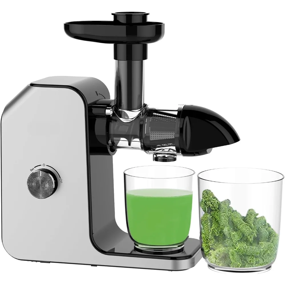 

Masticating Juicer with Quiet Motor & Reverse Function, Easy To Clean with Brush, Cold Press Juicer Machines