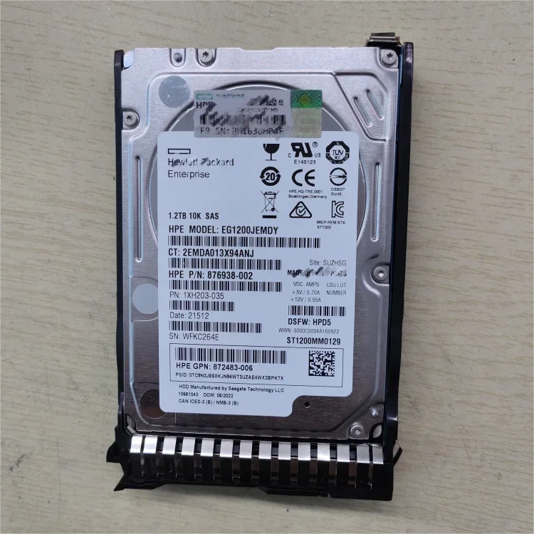 Gran oferta nuevo 872479-B21 872737-001 disco duro 872479-B21 1,2 T 12G 10K SAS 2,5 pulgadas HDD
