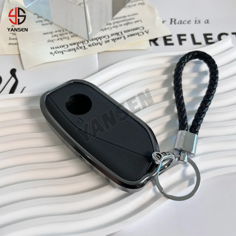 

New Smart Key Ring Key Cover for BMW X5 X7 i7 iX 735i 740i LCI IX I20 X1 U11 G70 G09 G07 Leather Key Case Keychain