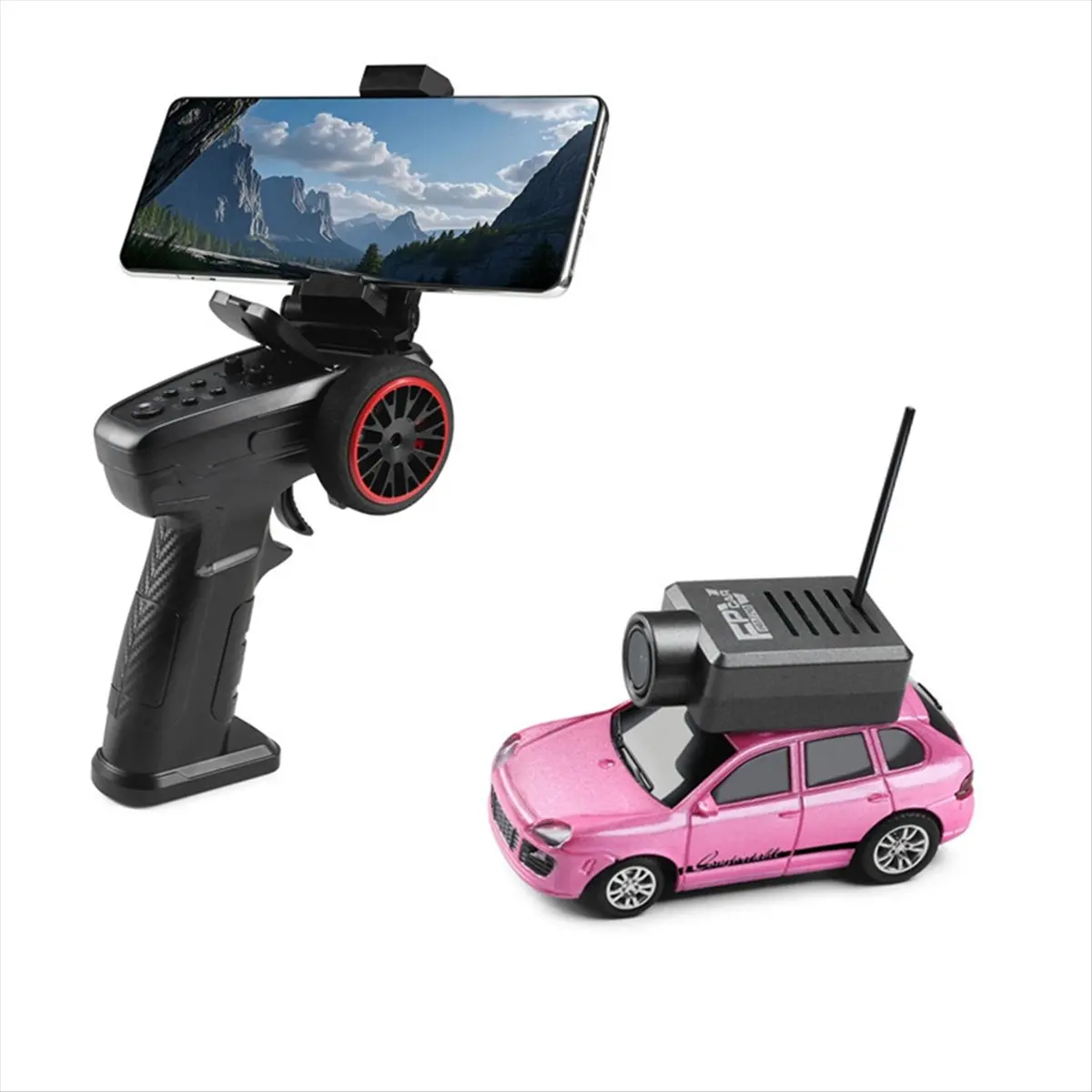goodidea 6401 FPV RC Car 1:64 with 720P FPV Camera WiFi APP Control 2.4G Remote Control Kit FPV VTX Mini Racing Car Toys Pink - view 4