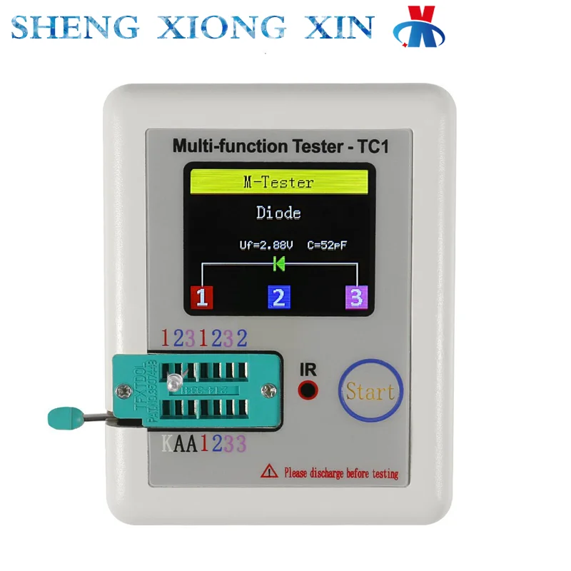 Testeur de transistor multimètre LCR-TC 1 pièce, testeur de transistor en plastique à diode triode puzzles résistance mètre de test MOSFET NPN PNP