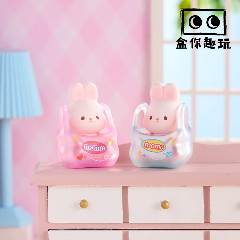 Echte Momo Bunny Fun Life Series Mini süße Blindbox Blind Bag süße Desktop-Ornamente Set handgemachte Urlaubsgeschenk Mädchen neu
