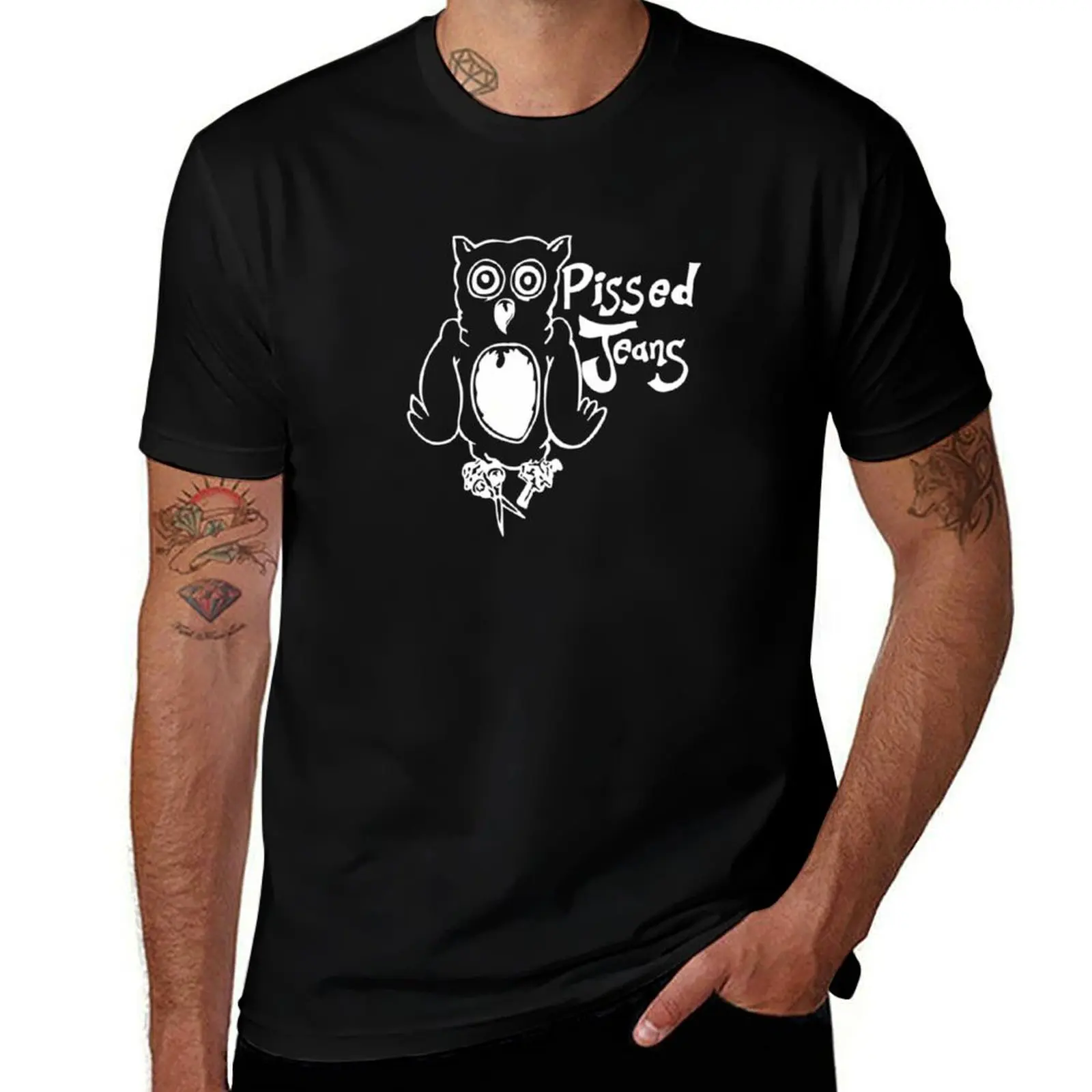 Pissed Jeans Owl T-Shirt Sports Casual Breathable Tee Shirt