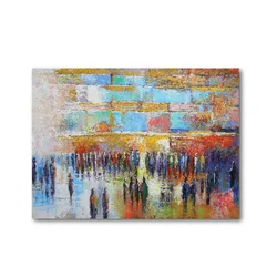 Customize picture The Heavenly City Western Wall High Quality Pure Handmade Oil Painting On Canvas For Home Decor Living room