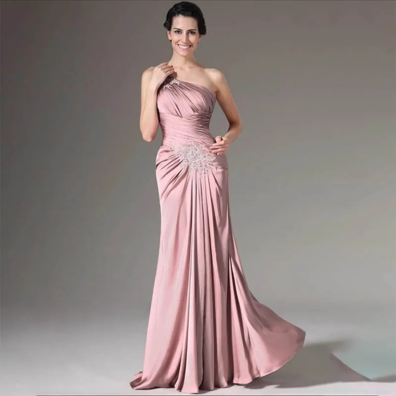 

Elegant Mermaid Mother of the Bride Dress With Jacket Applique Satin Two-Pieces Wedding Party Mother Celebrity Prom Gown